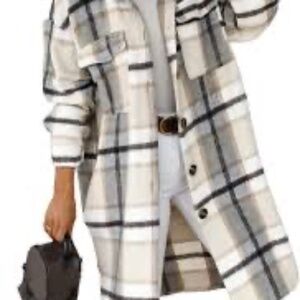 Long Checkered Coat